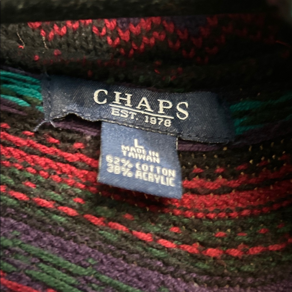 🎉HP🎉Chaps Multicolor Patterned Vest - Picture 3 of 4